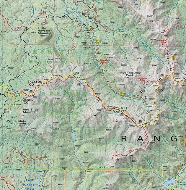 Steamboat-Rabbit-Range steamboat colorado trails topo map