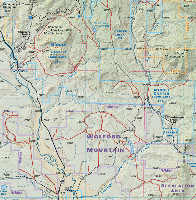 Steamboat-Wolford-Mtn steamboat colorado trails topo map
