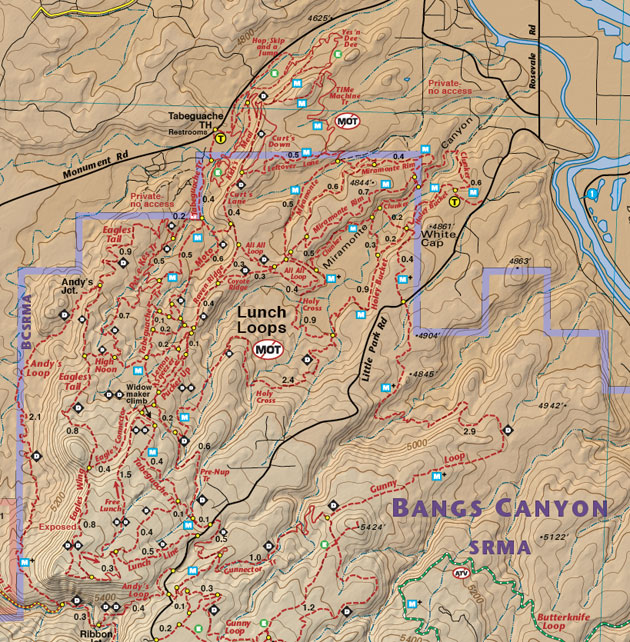 Fruita Grand Junction Trails Recreation Topo Map Latitude 40° maps