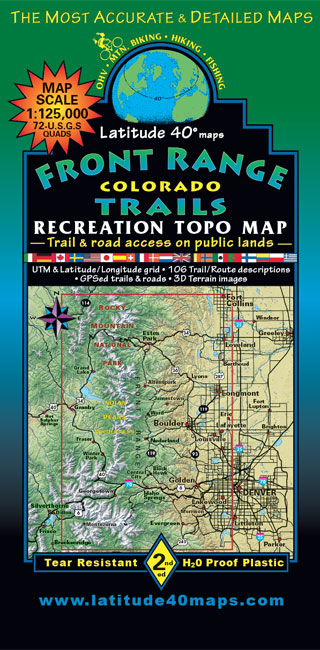 Front Range Trails | Colorado Recreation Topo Map ...