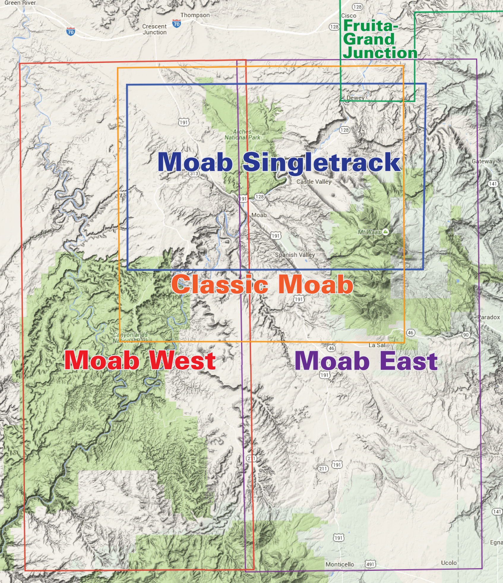 moab utah trail jeep maps