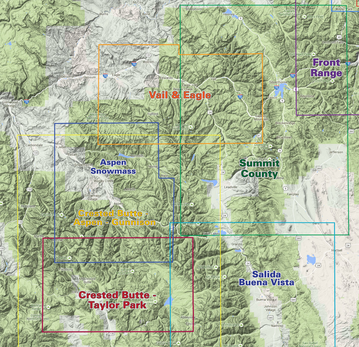 central colorado recreation trail maps