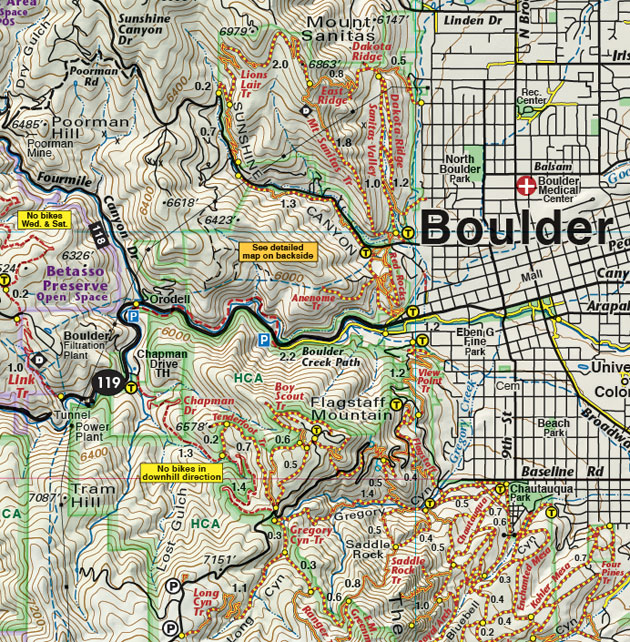 Boulder Hiking Trails Map - United States Map