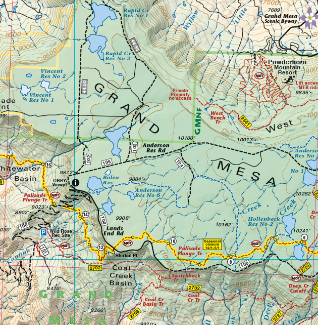 Fruita Grand Junction Trails Latitude 40° maps