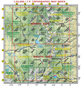 Rocky Mountain National Park - Winter Park recreation map